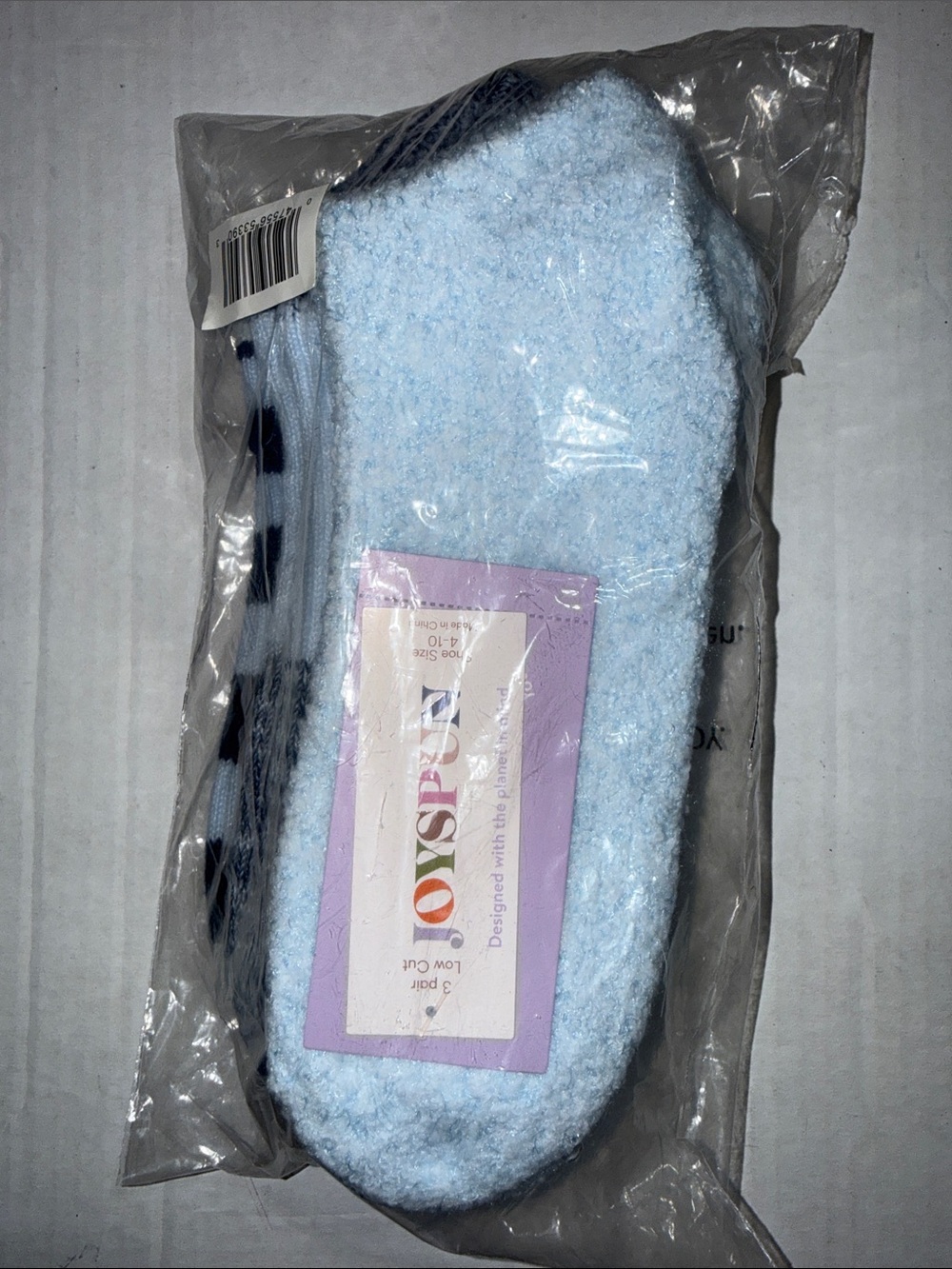Cozy Light Blue Plush Low-Cut Socks by JoysPace - 3 Pair